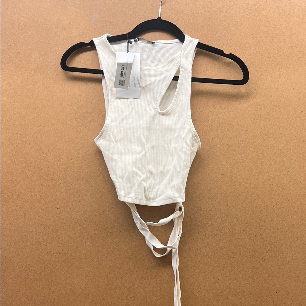 Zara White Crop Top